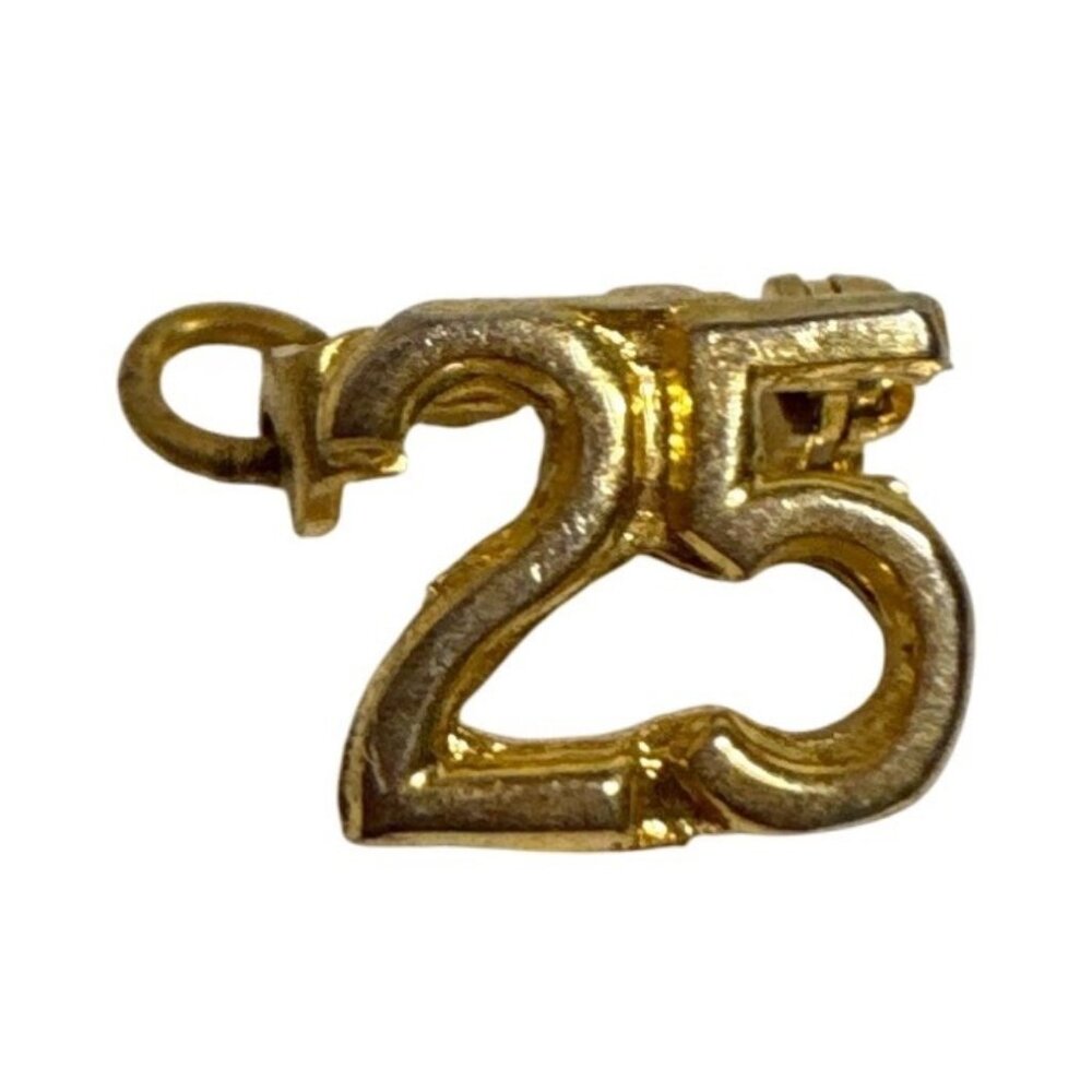 25 Charm Pin Gold Tone Small .5"